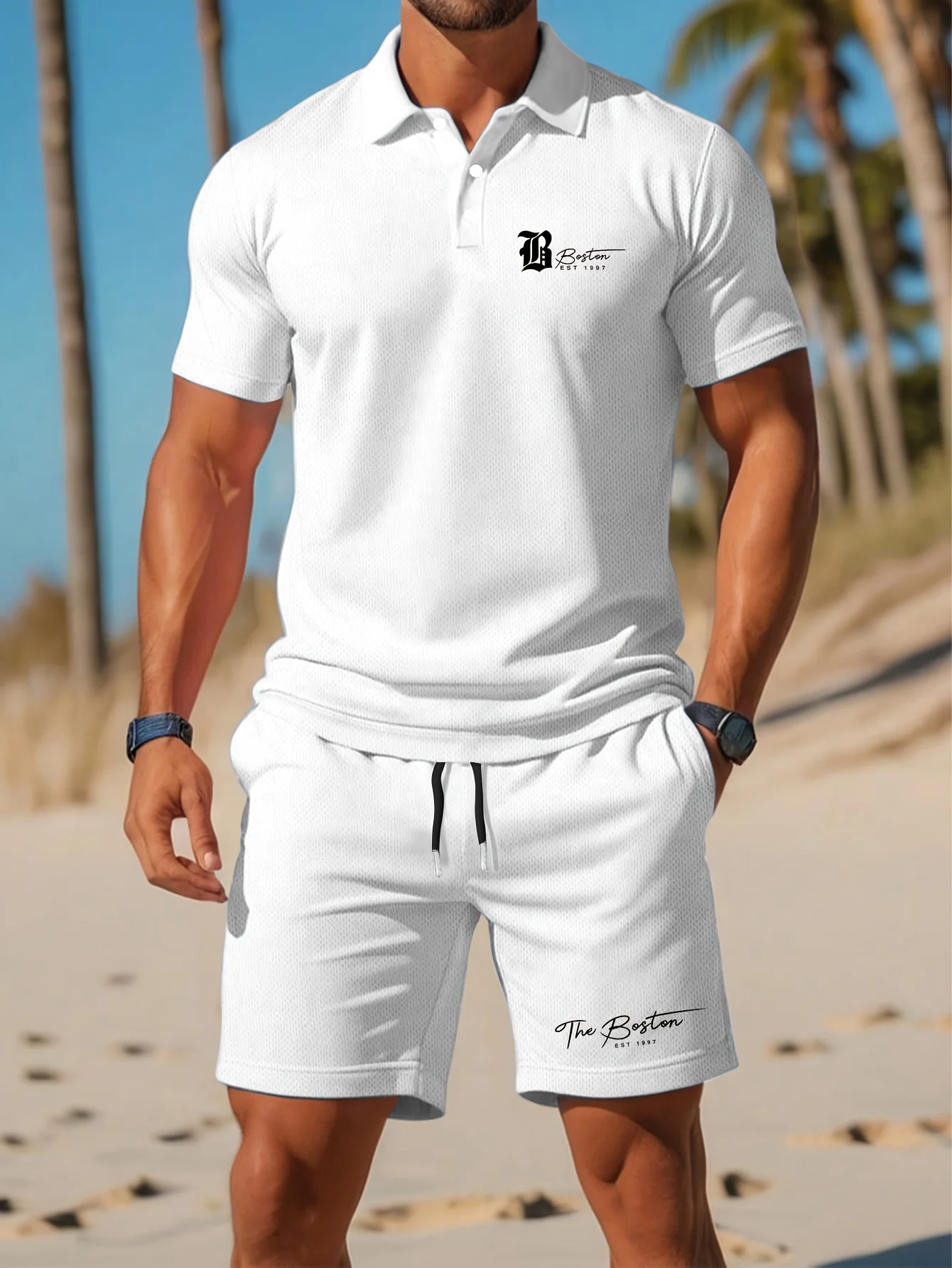 Summer Clothing Men Fashion - Yazlık Yeni Erkek Polo Gömlek Takımı