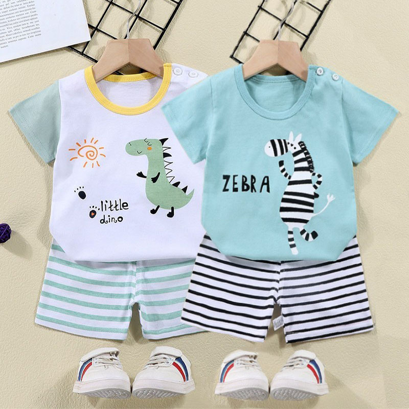 Summer Clothing Baby - Pamuk Tees + Şort 2 parçalı