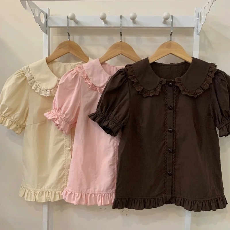 Summer Clothing Japan - Yaz Japon Kawaii Lolita Gömlek Kadın