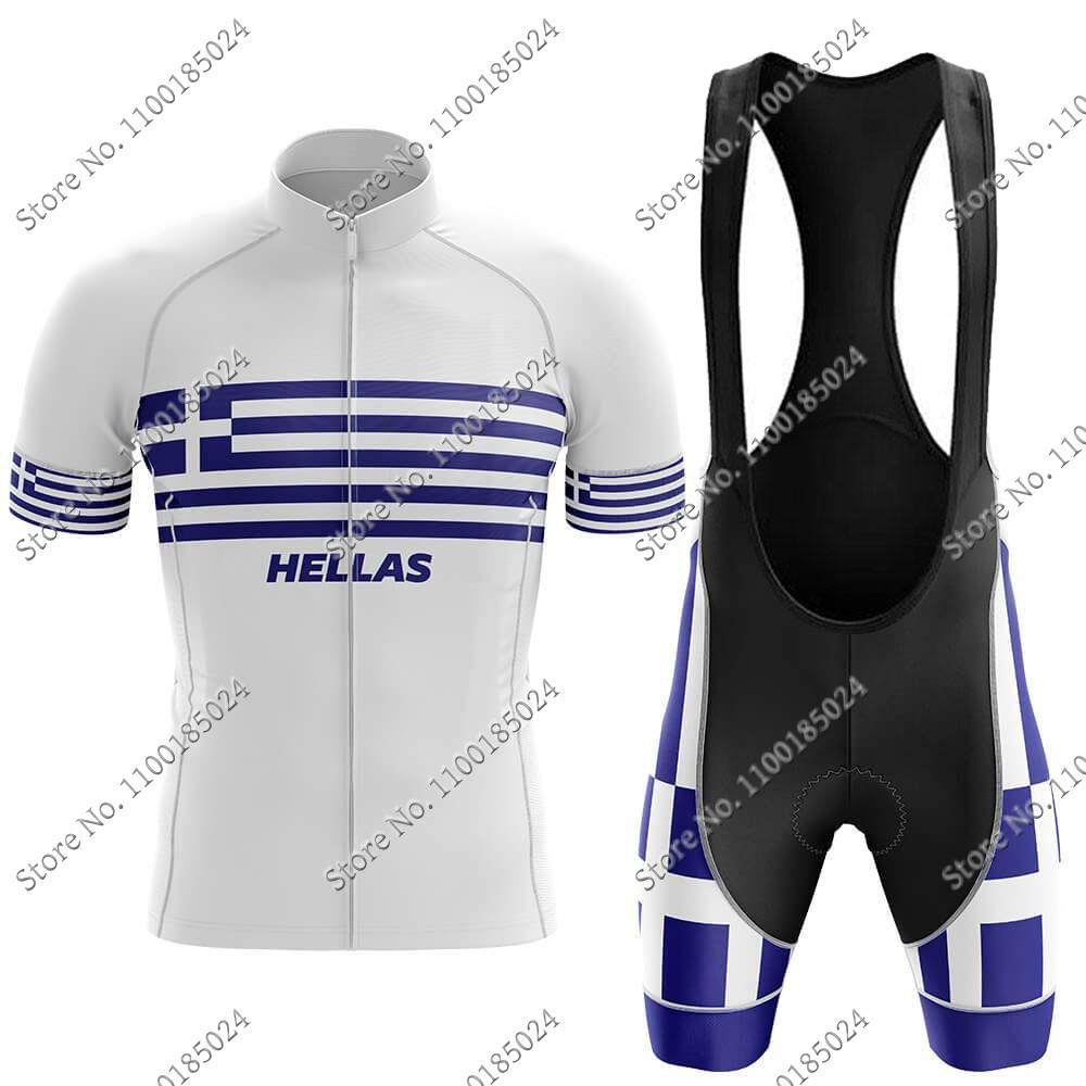 Summer Clothing For Greece - Hellas milli takım bisiklet Jersey seti