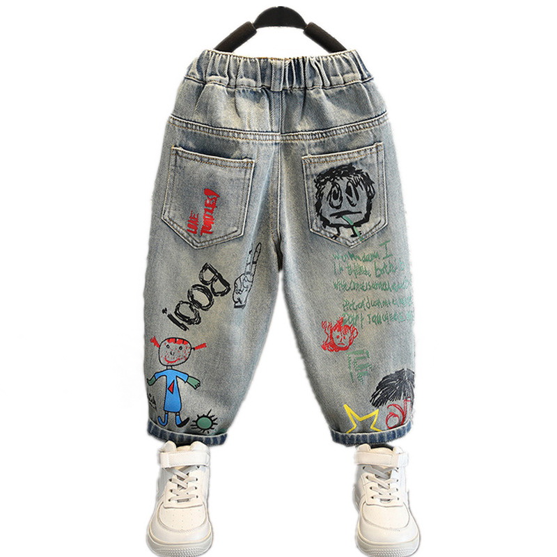 Summer Clothing Drawing For Kids - Erkek bebek kot pantolon çocuklar için
