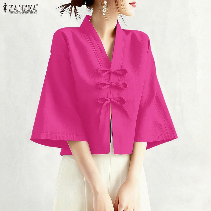 Kadın Vintage V Yaka Gömlek 3/ - Tie Front Shirt incelemesi ve fiyatı