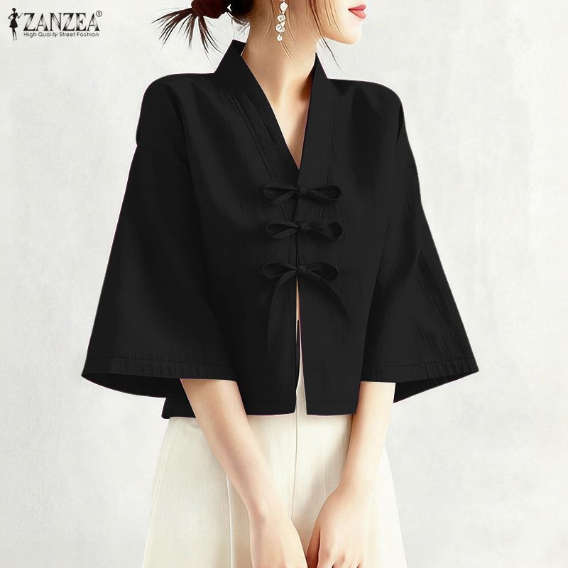 Kadın Vintage V Yaka Gömlek 3/ - Tie Front Shirt incelemesi ve fiyatı