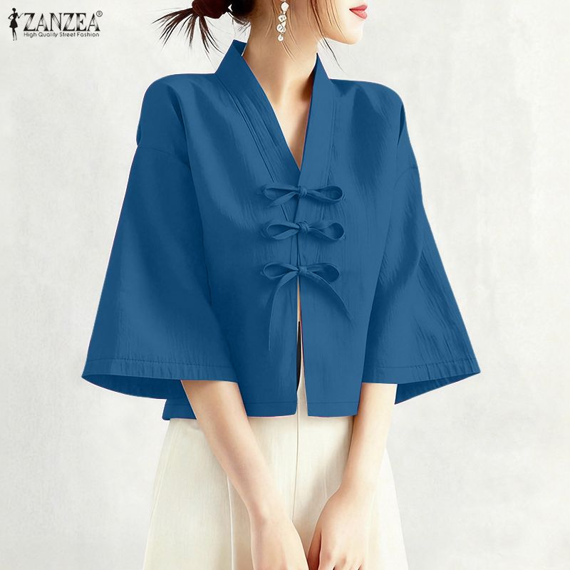 Kadın Vintage V Yaka Gömlek 3/ - Tie Front Shirt incelemesi ve fiyatı