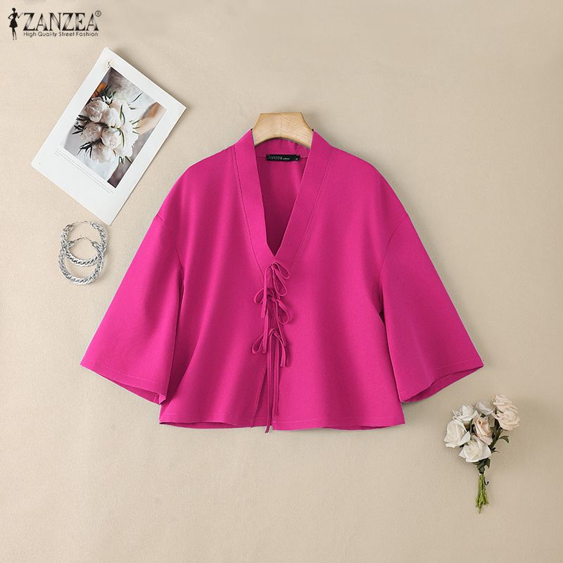 Kadın Vintage V Yaka Gömlek 3/ - Tie Front Shirt incelemesi ve fiyatı