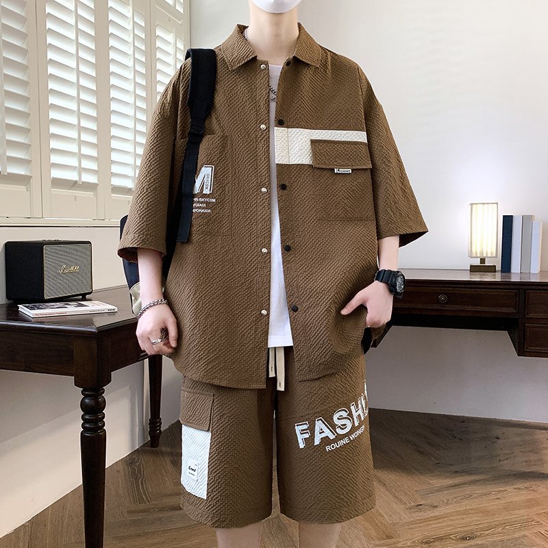 Moda Erkek Takımları Üst Gömle - Summer Clothing Men Fashion incelemesi ve fiyatı