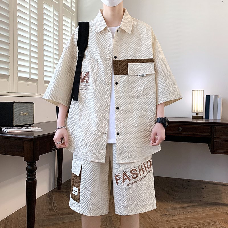 Moda Erkek Takımları Üst Gömle - Summer Clothing Men Fashion incelemesi ve fiyatı