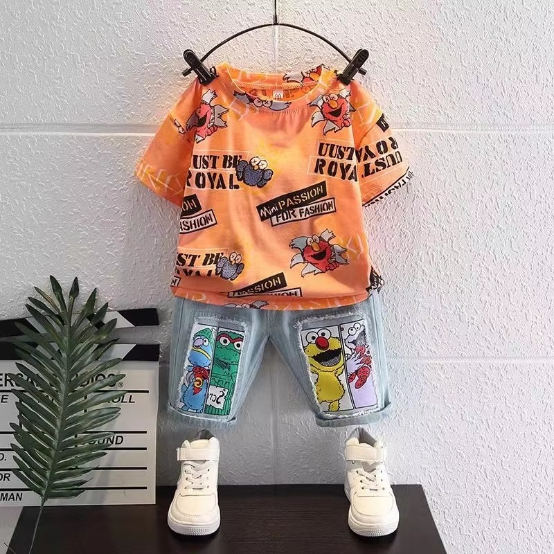 Sevimli Karikatür Baskılı Kısa - Summer Clothing Drawing For Kids incelemesi ve fiyatı