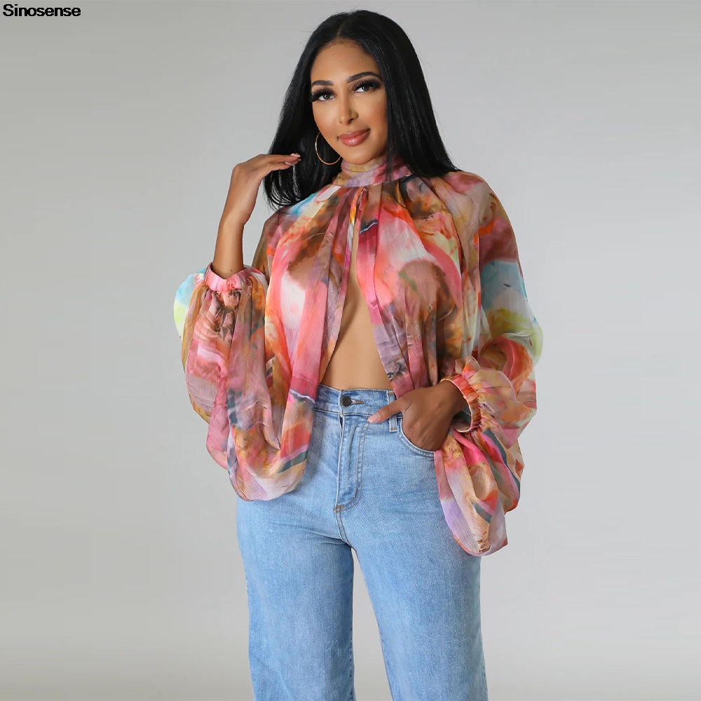 Kadın Şifon Bluzlar Seksi Şeff - Tie Front Shirt incelemesi ve fiyatı