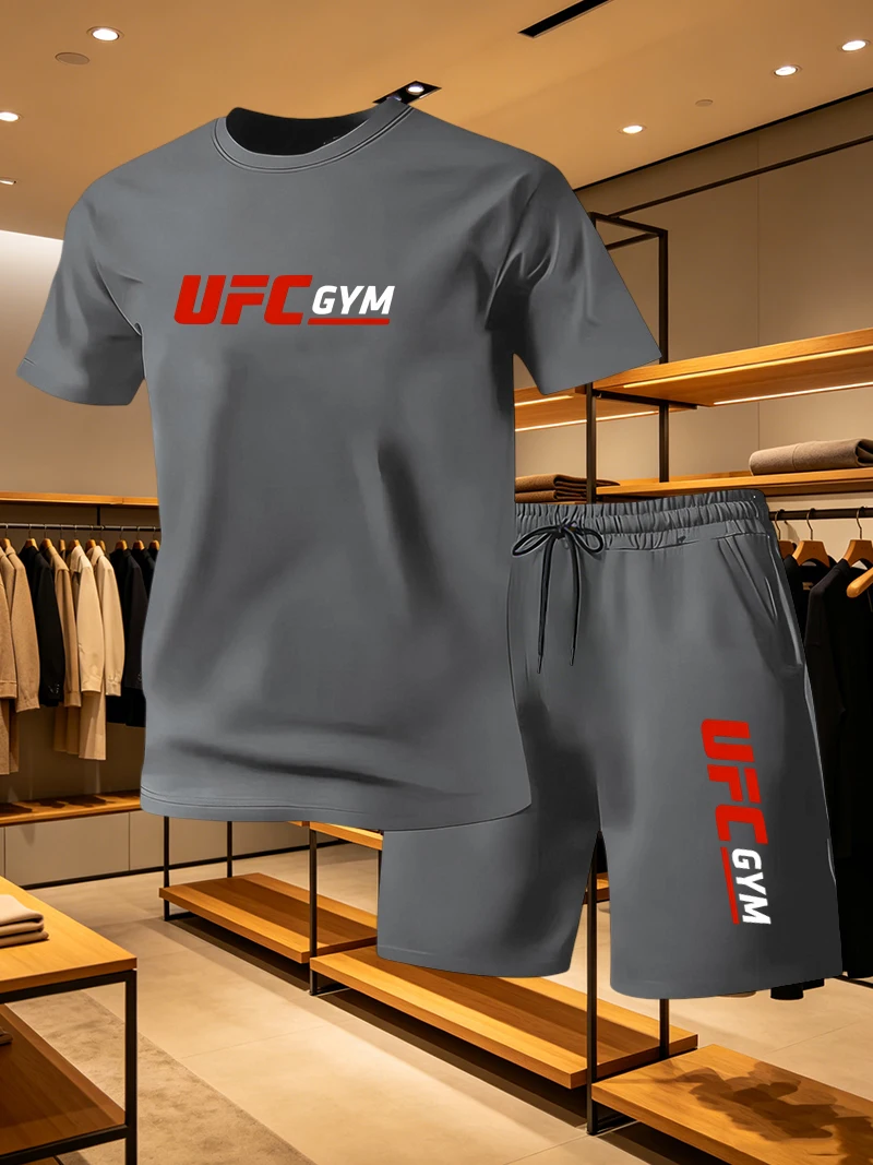Erkek Moda Tişört Şort UFC Gün - Summer Clothing Men Fashion incelemesi ve fiyatı