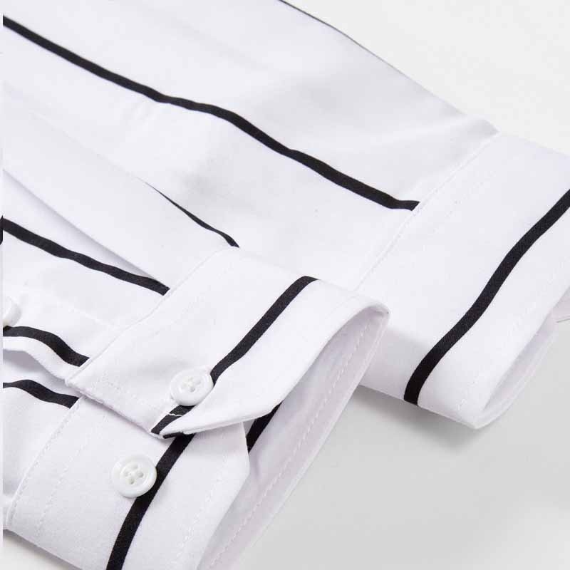 Erkek Çizgili Elbise Gömlek Uz - Summer Clothing Men Fashion incelemesi ve fiyatı
