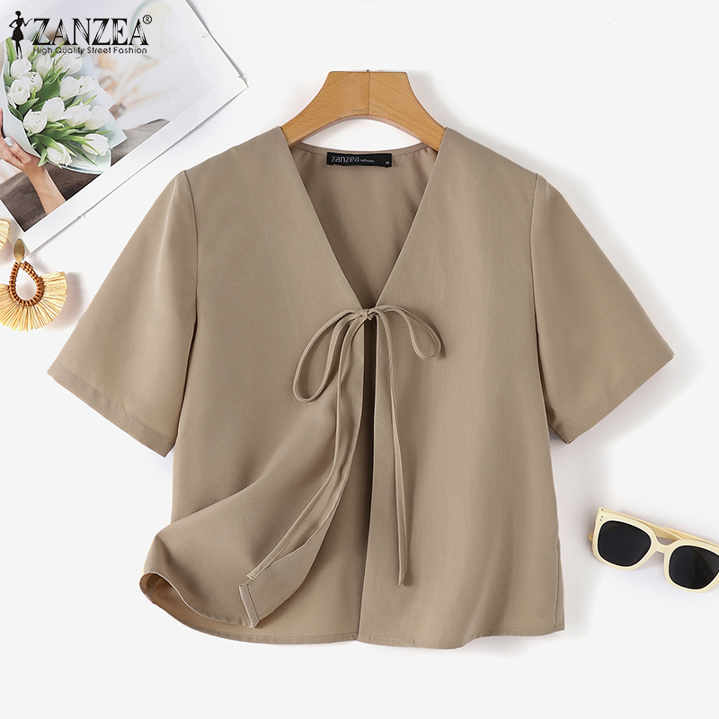 ZANZEA Kadın Moda Bağlı Ön Hır - Tie Front Shirt incelemesi ve fiyatı