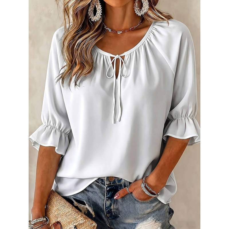 Büyük Beden Kadın Yazlık Elbis - Tie Front Shirt incelemesi ve fiyatı