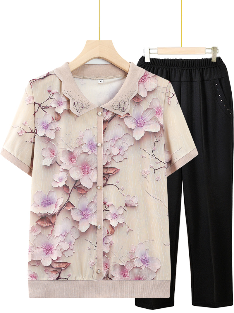Buz ipek gevşek kısa kollu tiş - Summer Clothing Over 60 incelemesi ve fiyatı