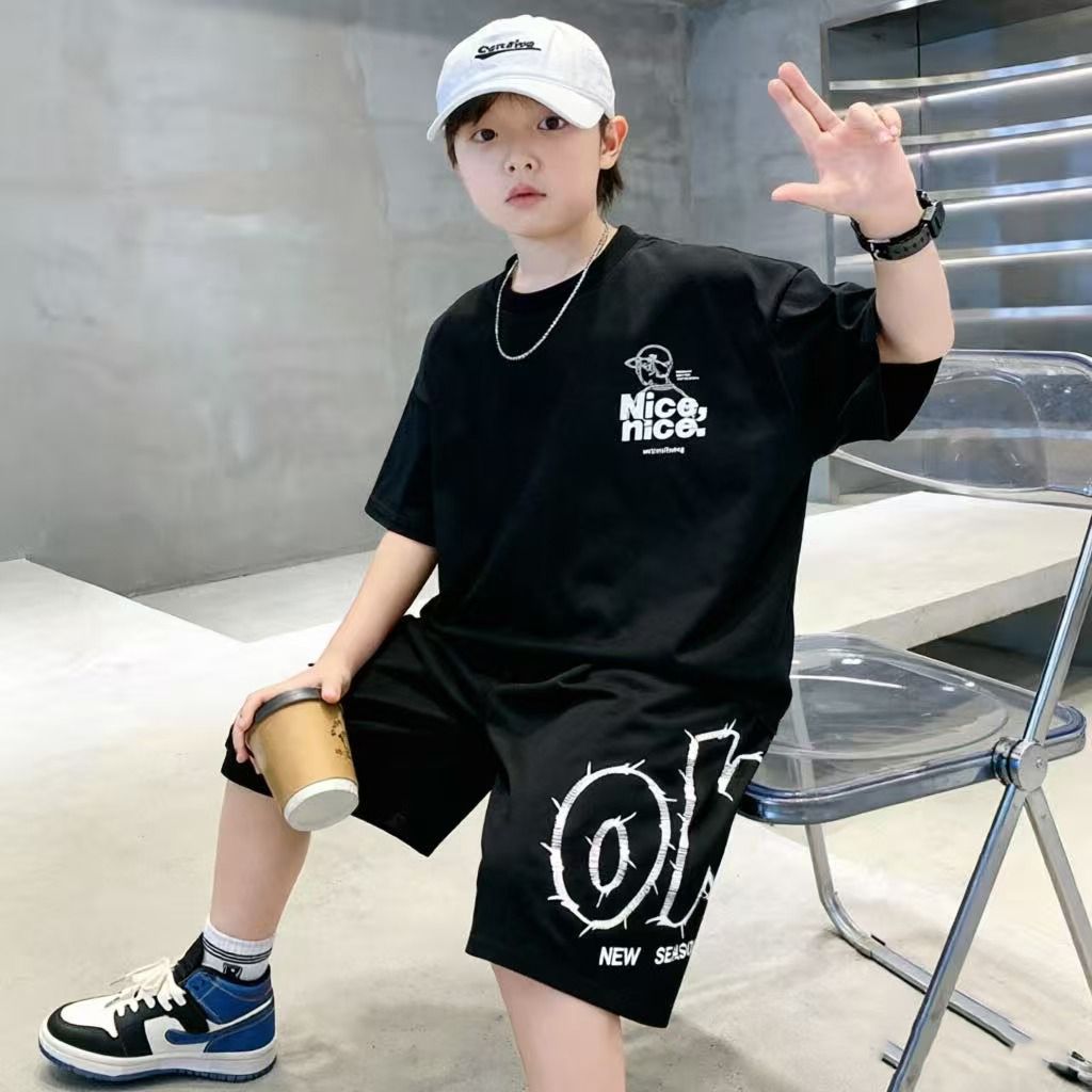 Pamuk Yaz Hip Hop Erkek Giysil - Summer Clothing Drawing For Kids incelemesi ve fiyatı
