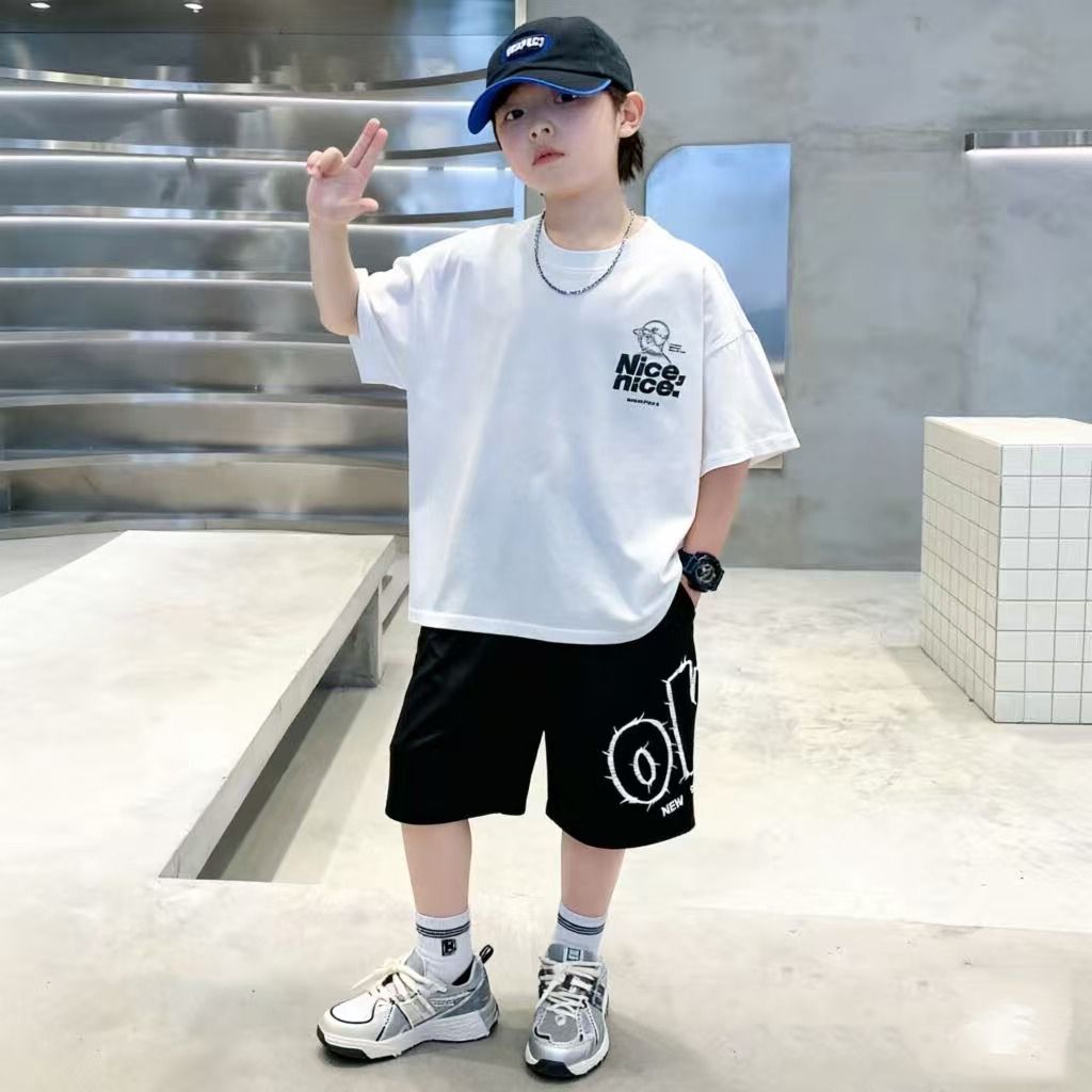 Pamuk Yaz Hip Hop Erkek Giysil - Summer Clothing Drawing For Kids incelemesi ve fiyatı