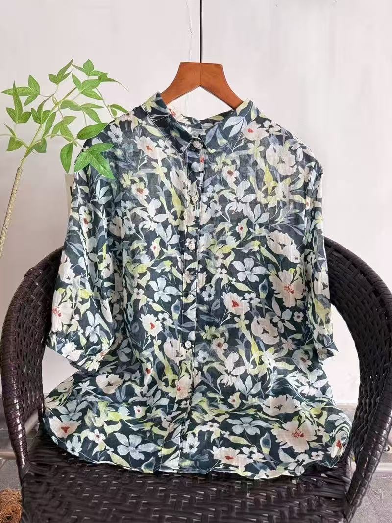 2026 Saf Rami Baskılı Gömlek K - Summer Clothing Japan incelemesi ve fiyatı
